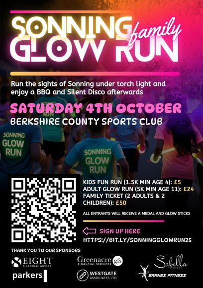 Sonning Glow Run Saturday 4 October