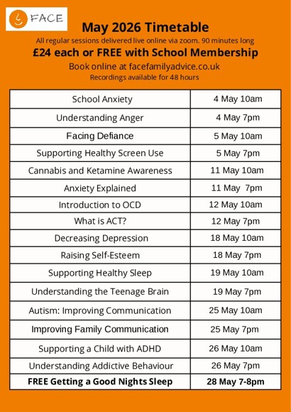 May timetable 2026
