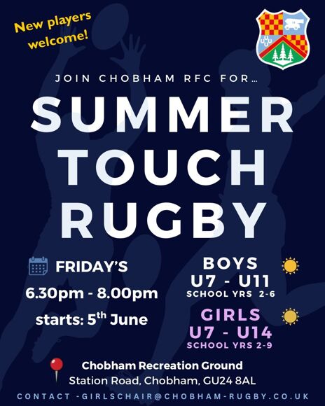 Chobham Rugby Minis & Girls Summer Touch
