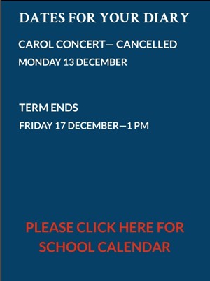 DATES FOR YOUR DIARY 3