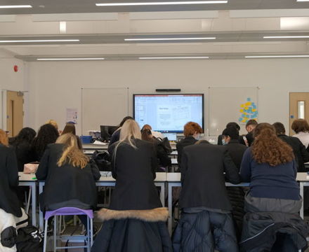 backs of students